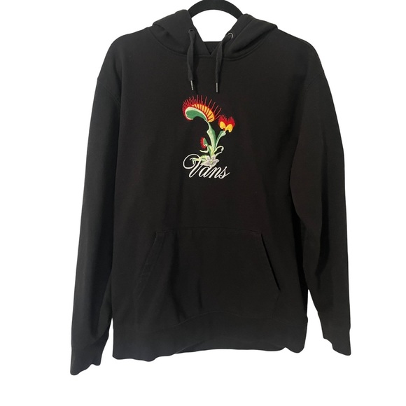 Vans Other - VANS off the wall Venus Fly Trap Black Hoodie Sweatshirt Men's Size Medium